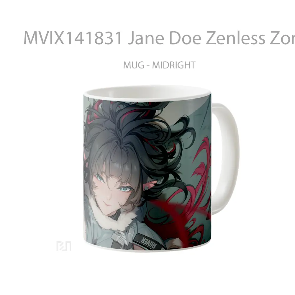 Mug Jane Doe Zenless Zone Zero Game Art Cangkir Gamer - All-side / Desain