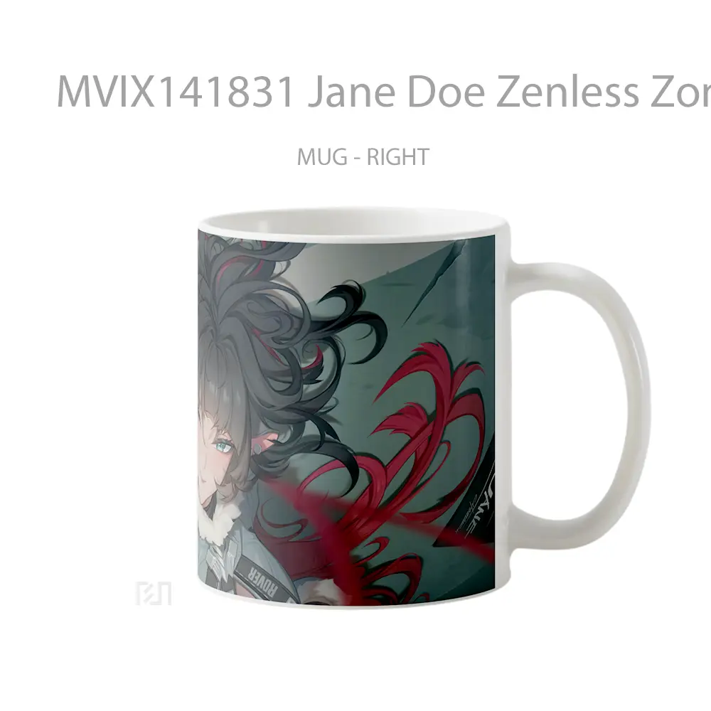 Mug Jane Doe Zenless Zone Zero Game Art Cangkir Gamer - All-side / Desain