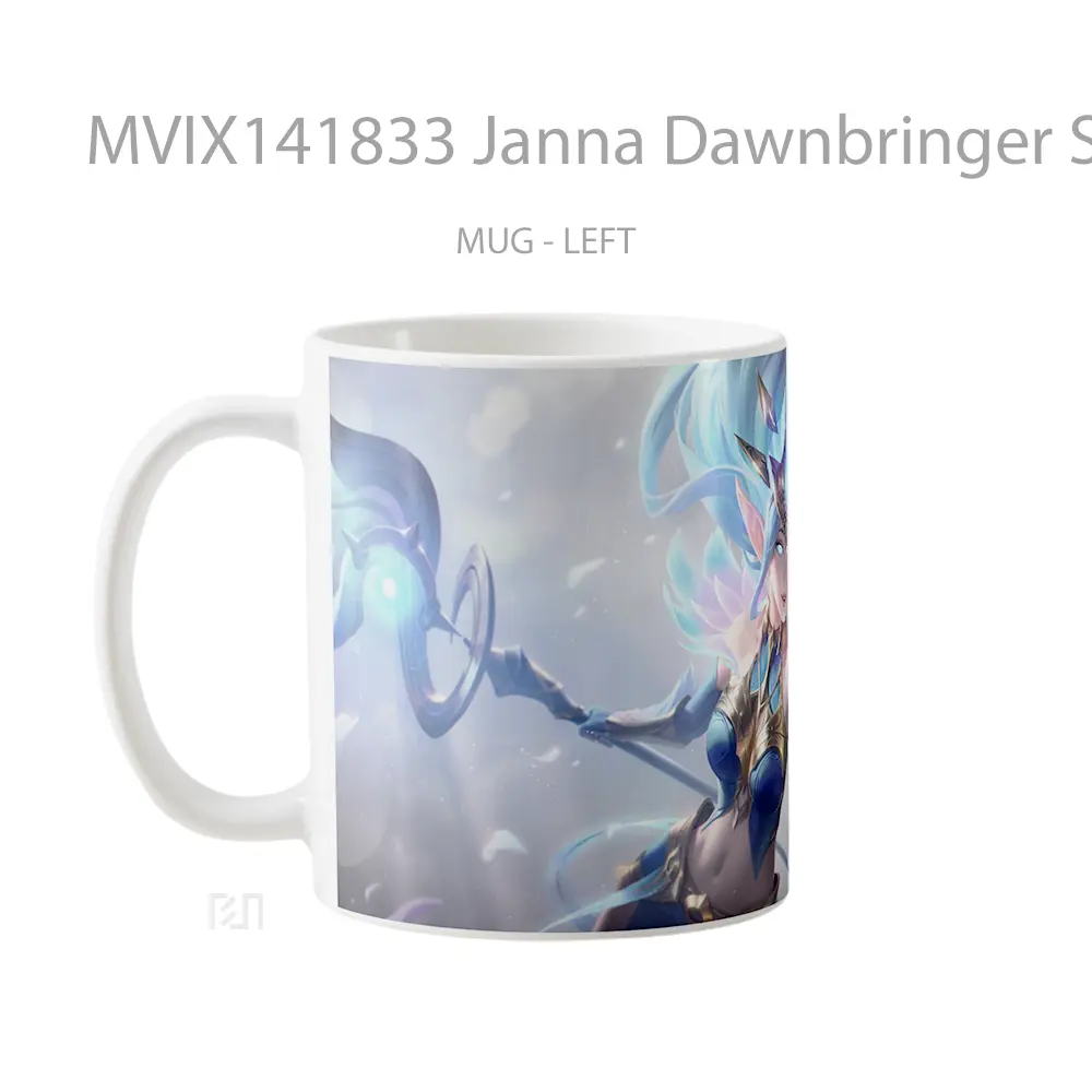 Mug Janna Dawnbringer Skin Lol Splash Art Cangkir Gamer - All-side / Desain