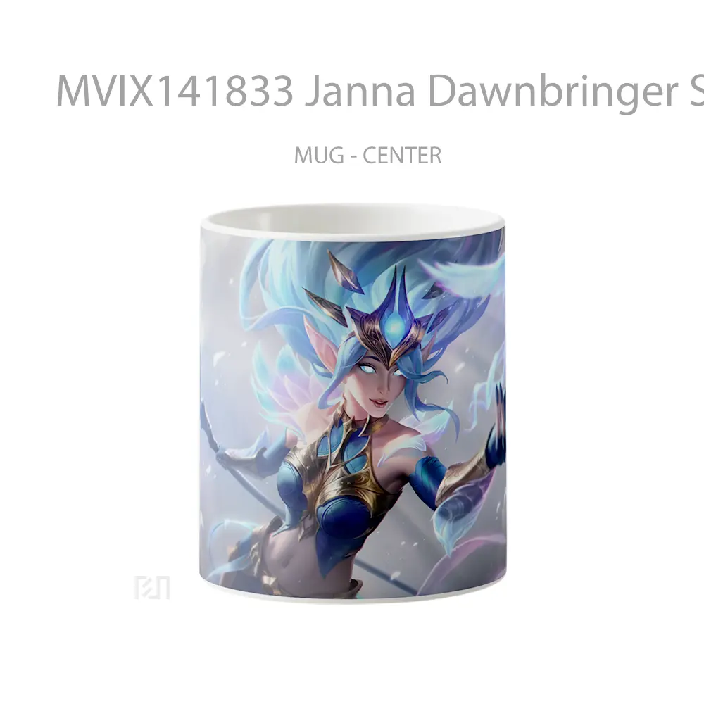 Mug Janna Dawnbringer Skin Lol Splash Art Cangkir Gamer