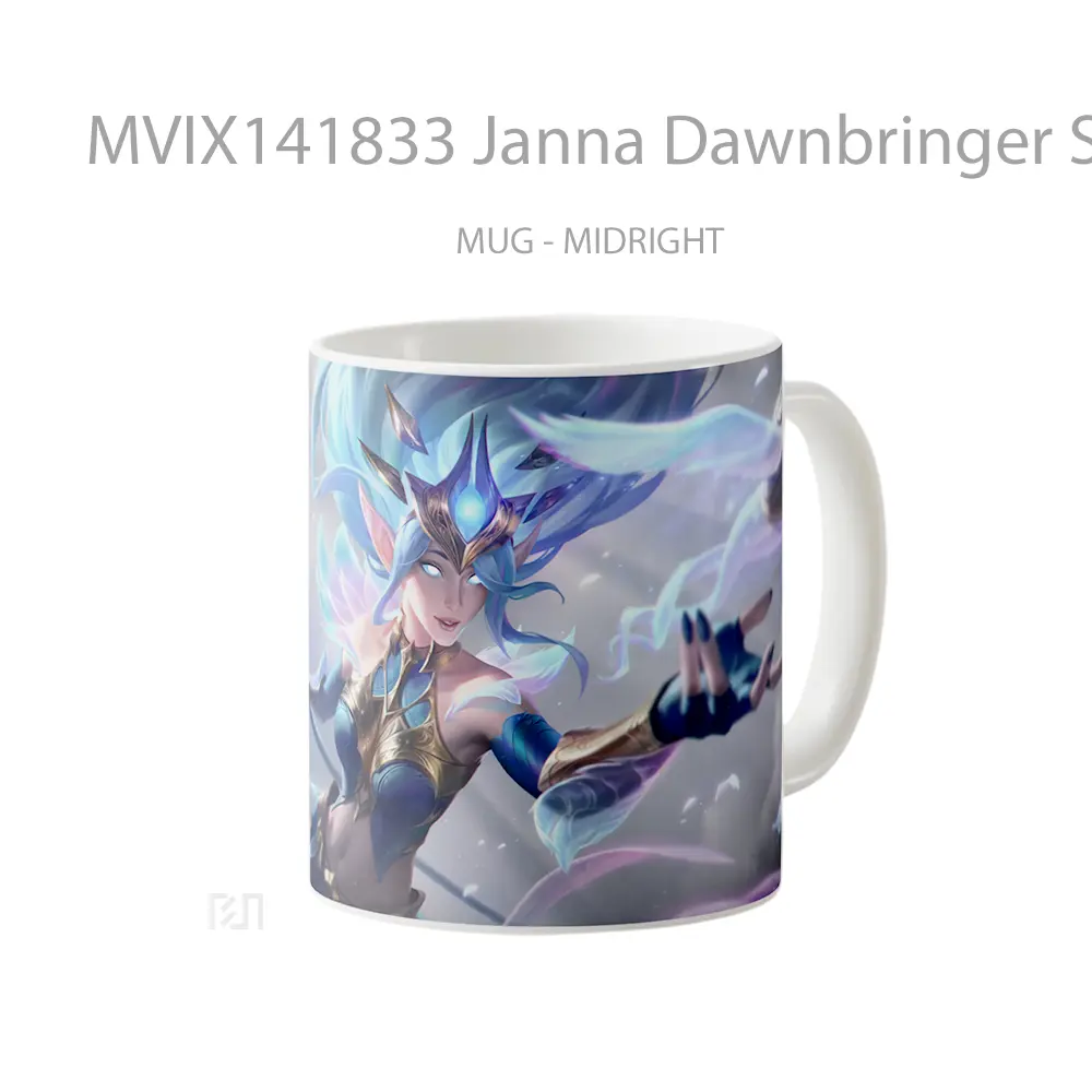 Mug Janna Dawnbringer Skin Lol Splash Art Cangkir Gamer - All-side / Desain