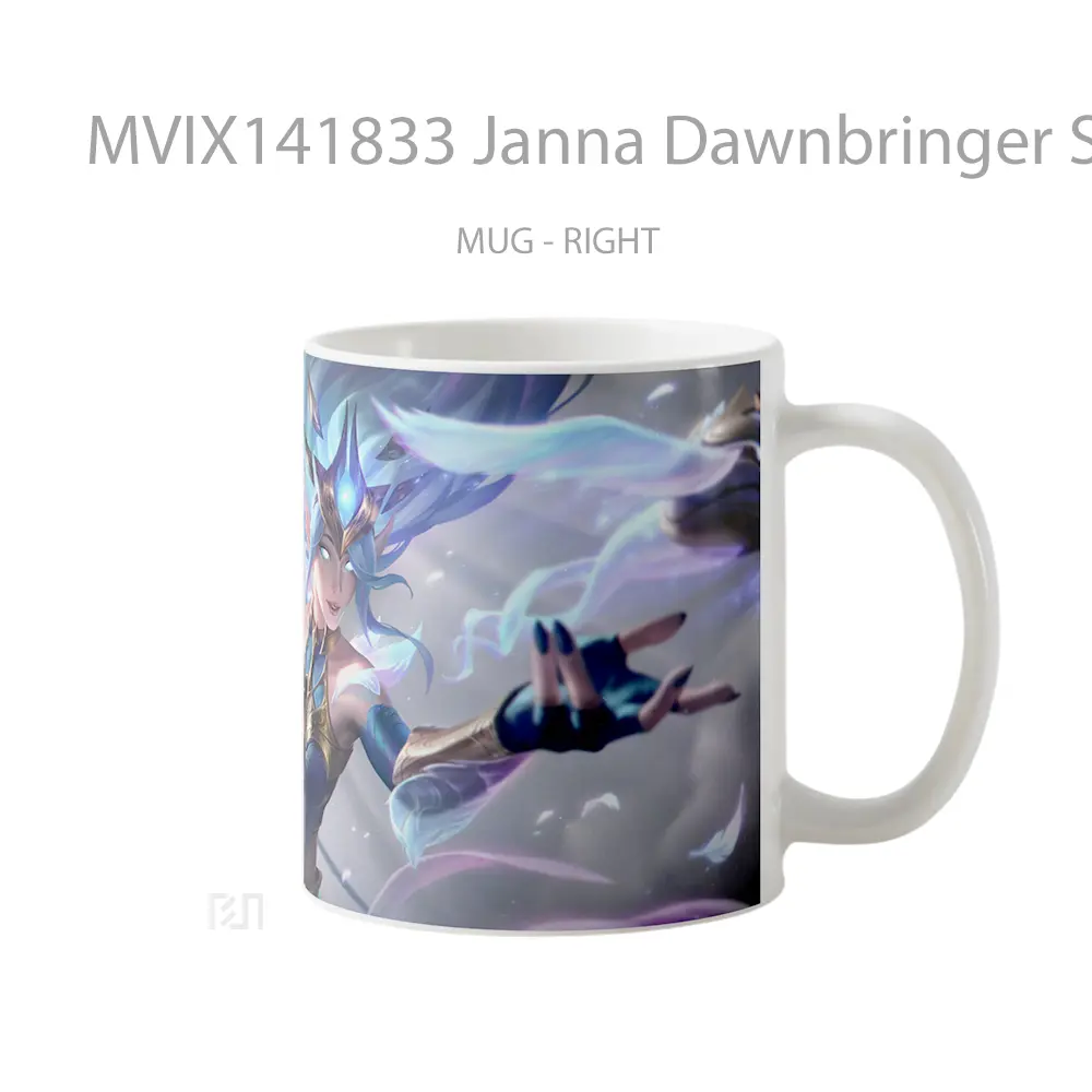 Mug Janna Dawnbringer Skin Lol Splash Art Cangkir Gamer - All-side / Desain