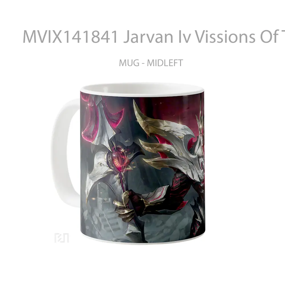 Mug Jarvan Iv Vissions Of The Fallen Prestige Skin Lol Splash Art Cangkir Gamer - All-side / Desain