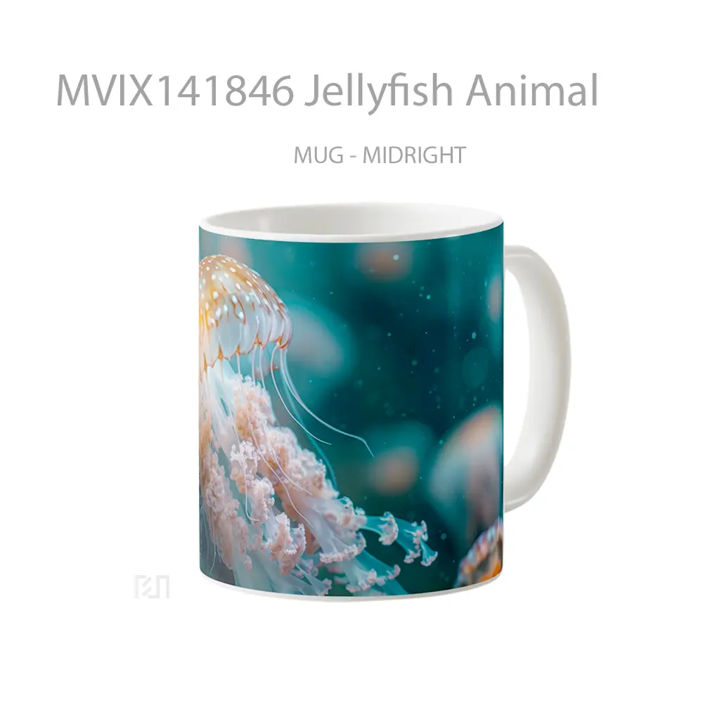 Mug Jellyfish Animal Gelas Hewan Lucu - All-side / Desain