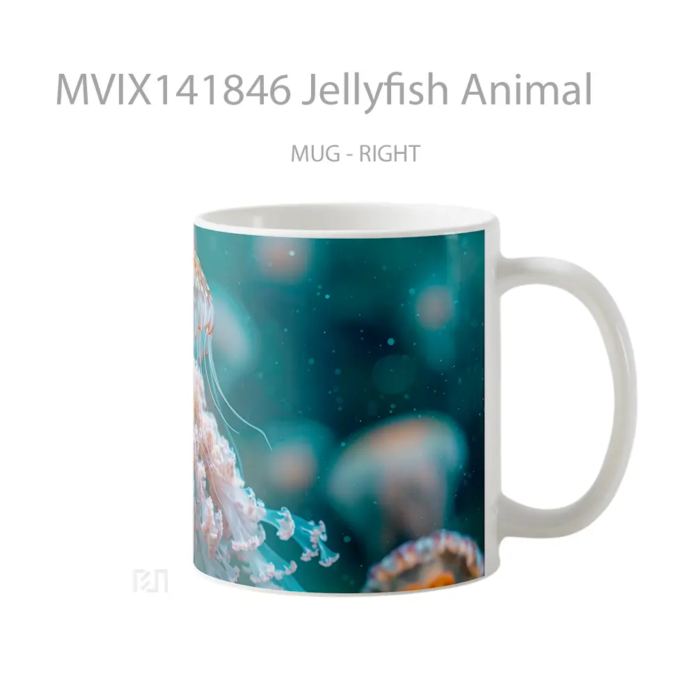 Mug Jellyfish Animal Gelas Hewan Lucu - All-side / Desain