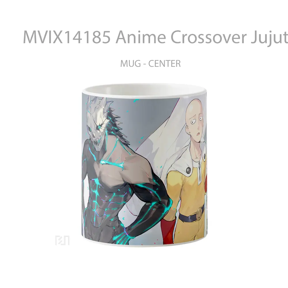 Mug Anime Crossover Jujutsu Kaisen Kaiju No 8 One Punch Man My Hero Academia Cangkir Anime