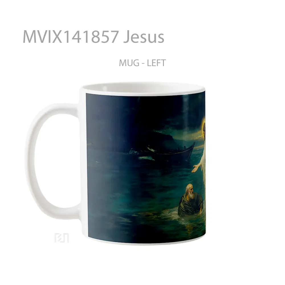 Mug Jesus Gelas Keramik Unik - All-side / Desain