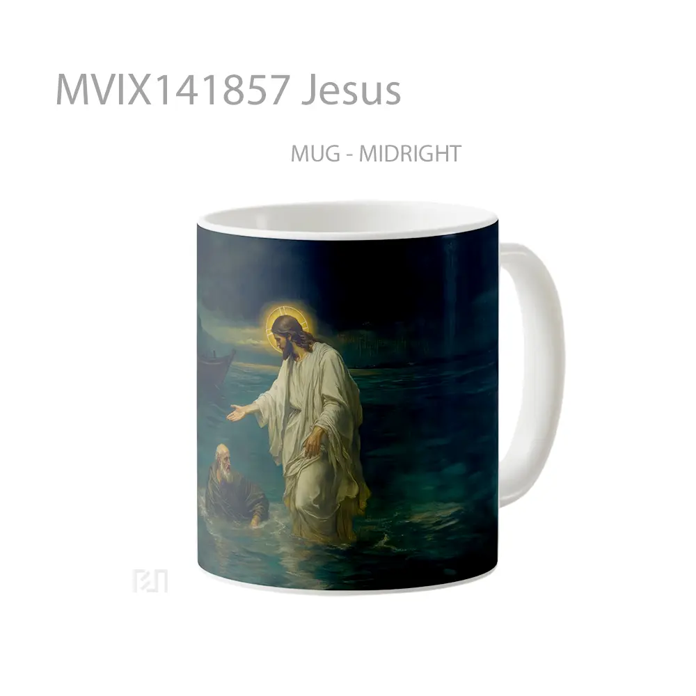 Mug Jesus Gelas Keramik Unik - All-side / Desain