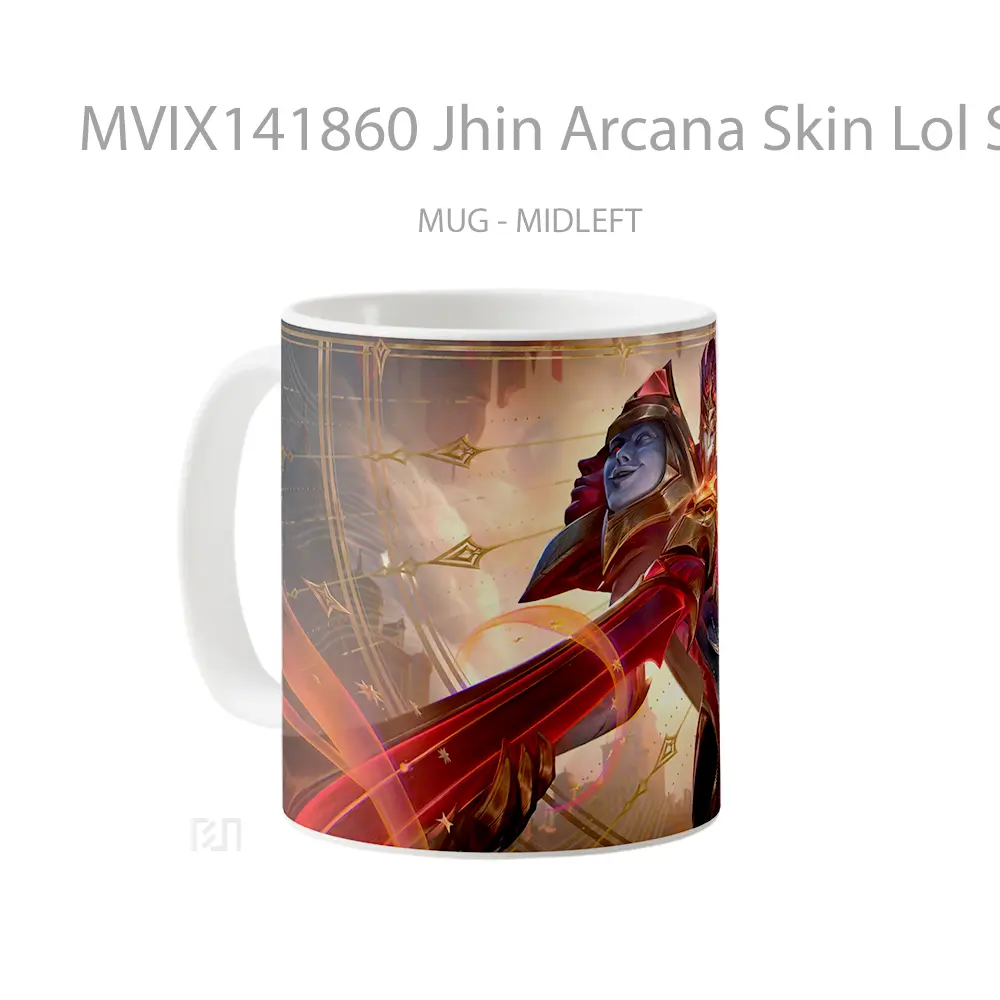 Mug Jhin Arcana Skin Lol Splash Art Cangkir Gamer - All-side / Desain