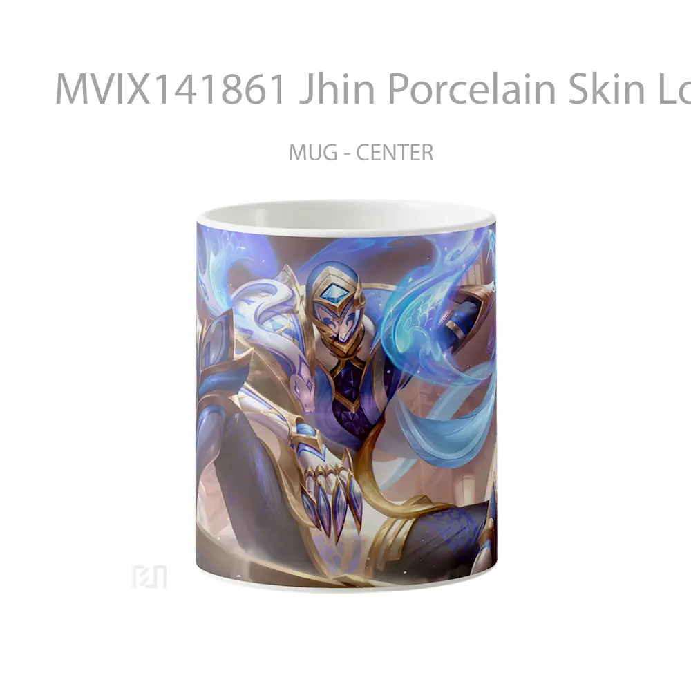Mug Jhin Porcelain Skin Lol Wild Rift Splash Art Cangkir Gamer