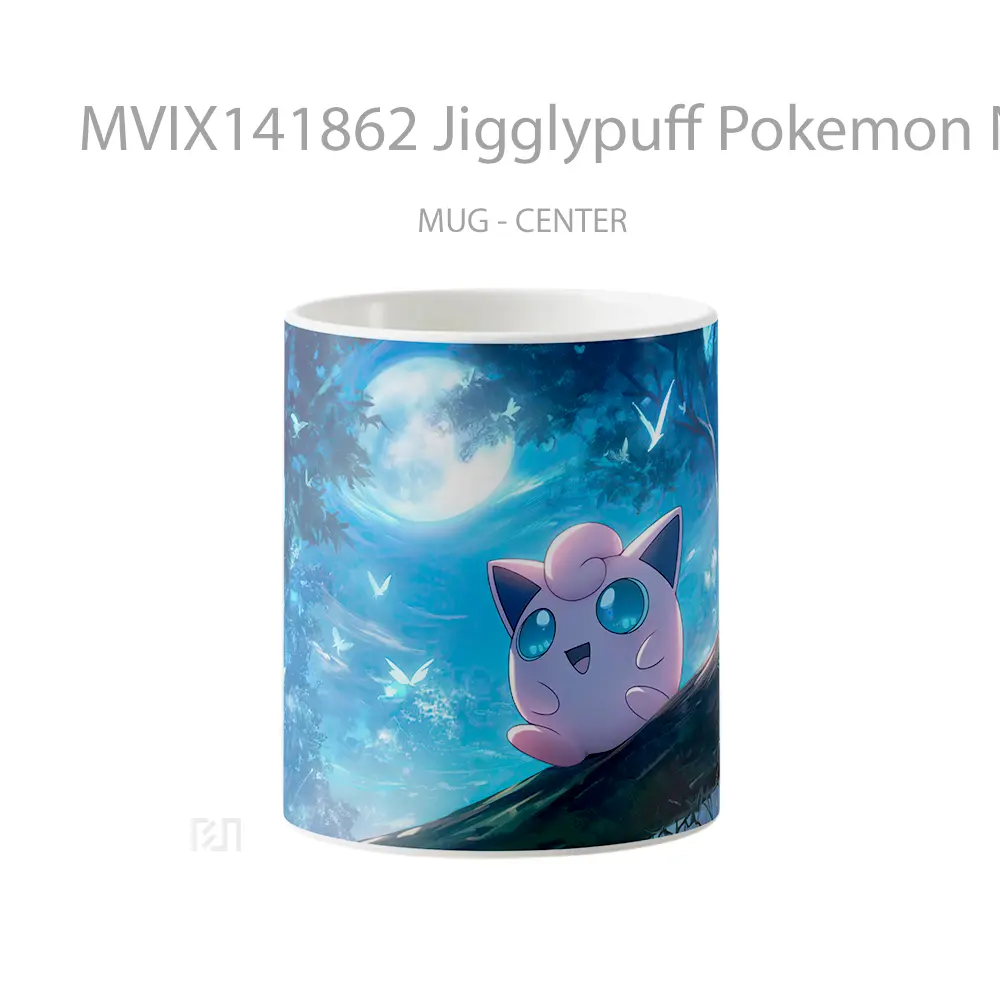Mug Jigglypuff Pokemon Night Forest Gelas Pemandangan Alam