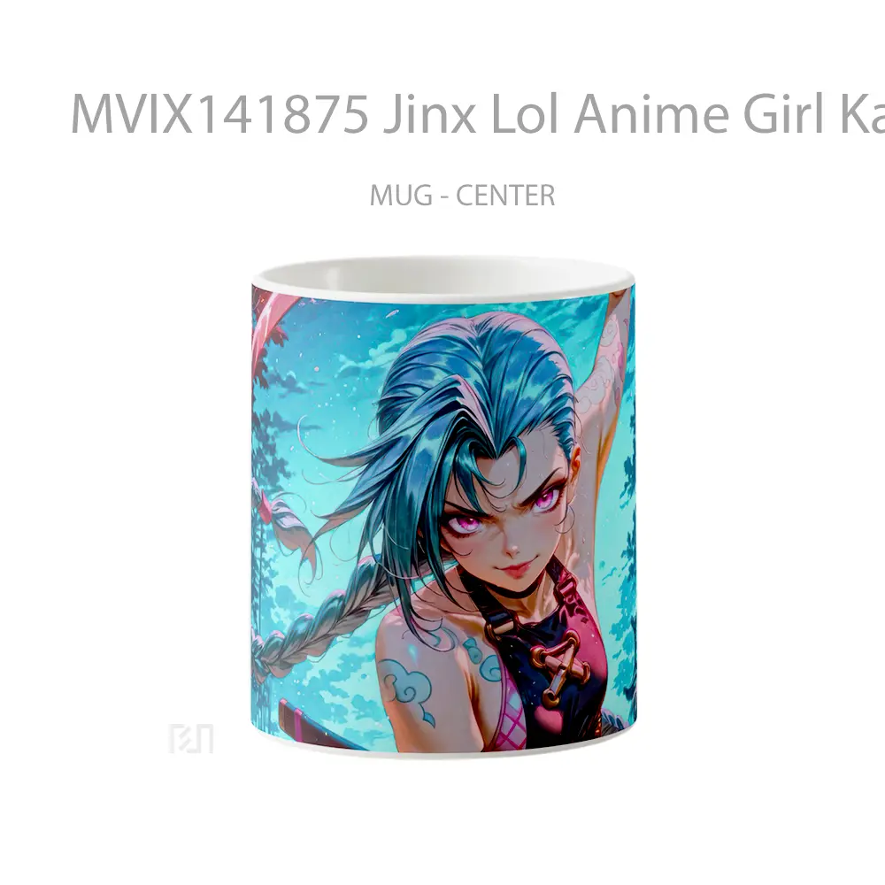 Mug Jinx Lol Anime Girl Katana Cangkir Anime