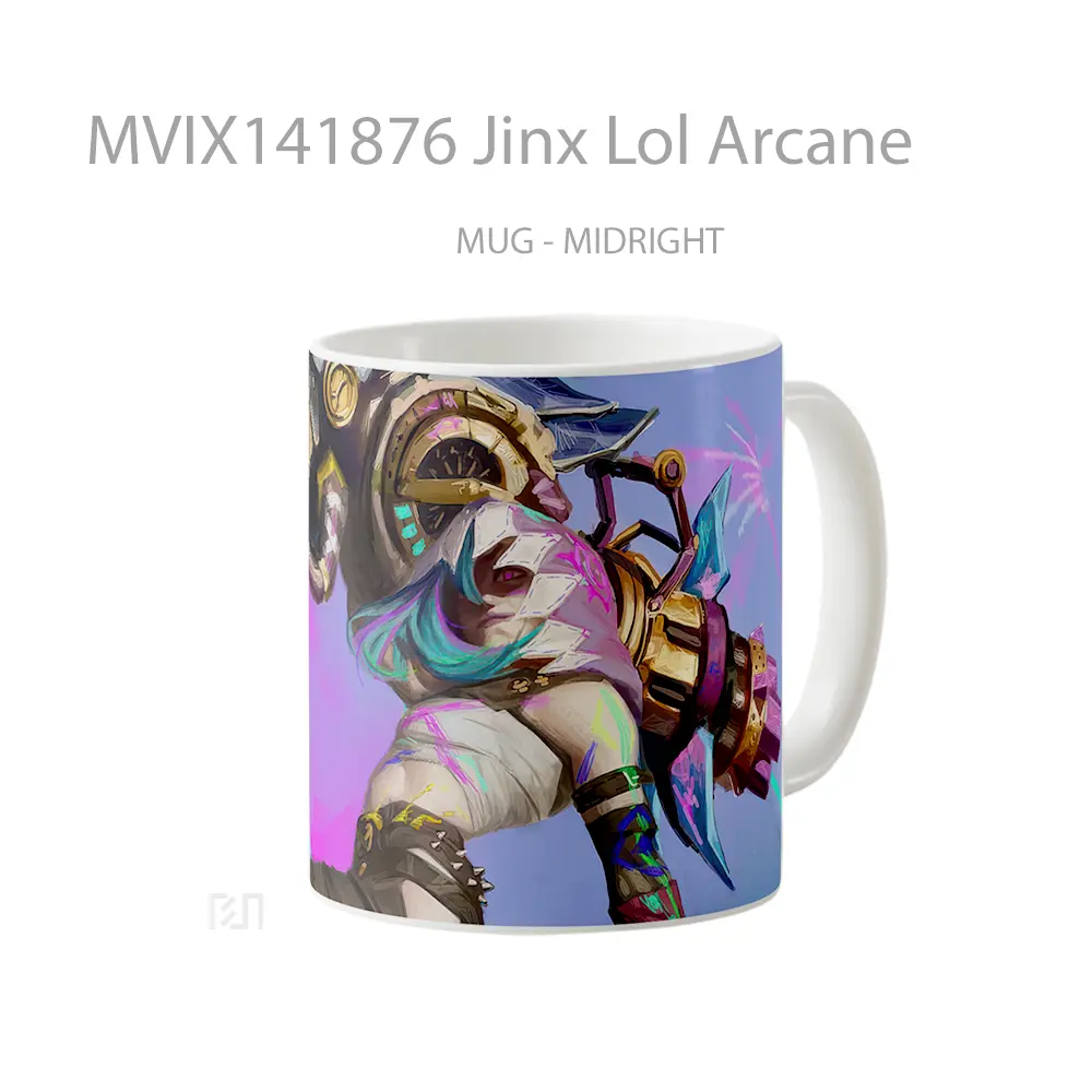 Mug Jinx Lol Arcane Cangkir Gamer - All-side / Desain