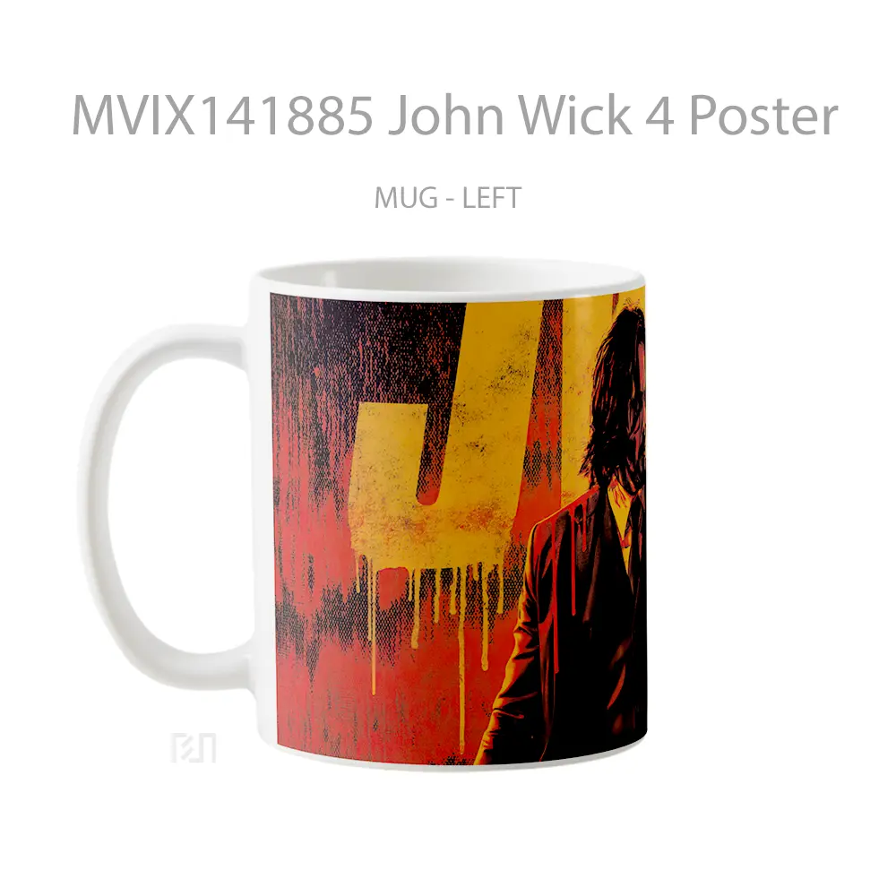 Mug John Wick 4 Poster Gelas Keramik Unik - All-side / Desain