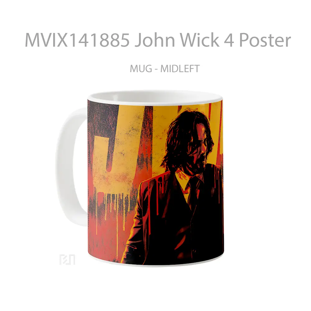 Mug John Wick 4 Poster Gelas Keramik Unik - All-side / Desain