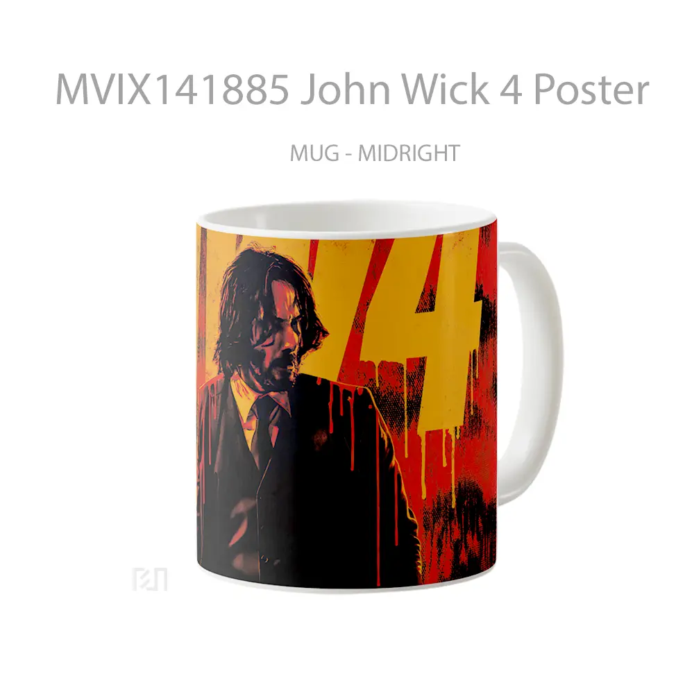 Mug John Wick 4 Poster Gelas Keramik Unik - All-side / Desain