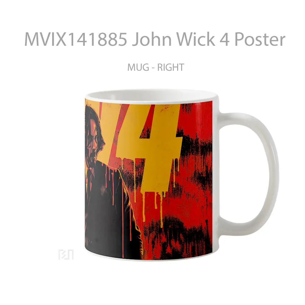 Mug John Wick 4 Poster Gelas Keramik Unik - All-side / Desain