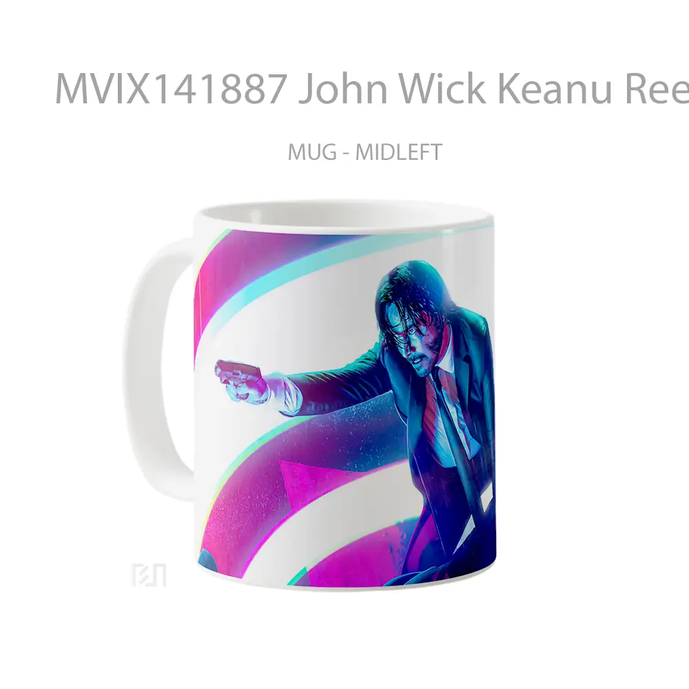 Mug John Wick Keanu Reeves Movie Gelas Keramik Unik - All-side / Desain