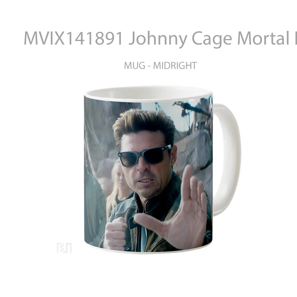 Mug Johnny Cage Mortal Kombat 2 Karl Urban Gelas Keramik Unik - All-side / Desain