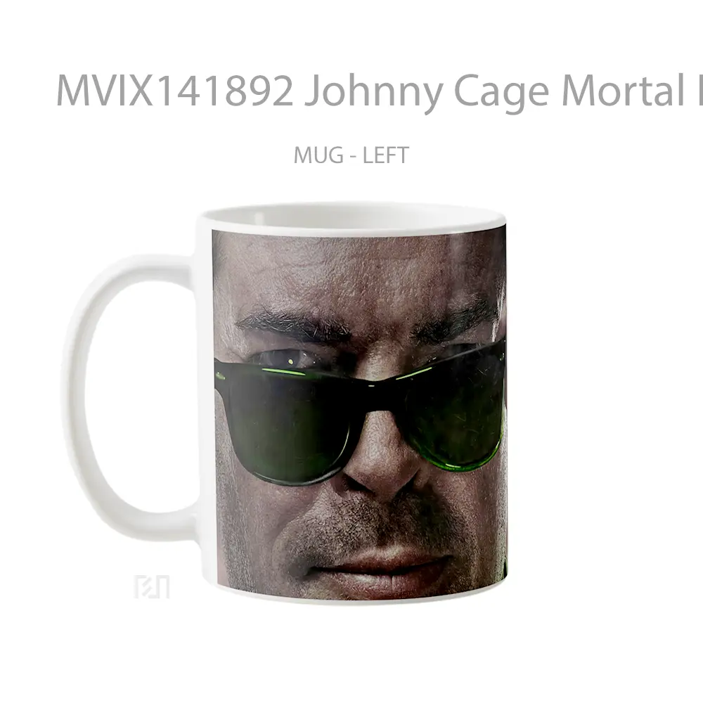Mug Johnny Cage Mortal Kombat 2 Poster Gelas Keramik Unik - All-side / Desain