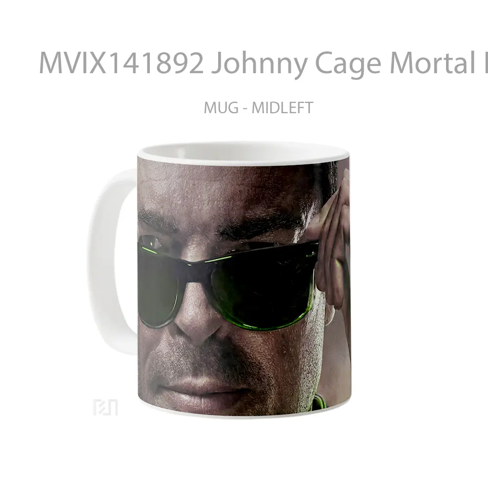 Mug Johnny Cage Mortal Kombat 2 Poster Gelas Keramik Unik - All-side / Desain