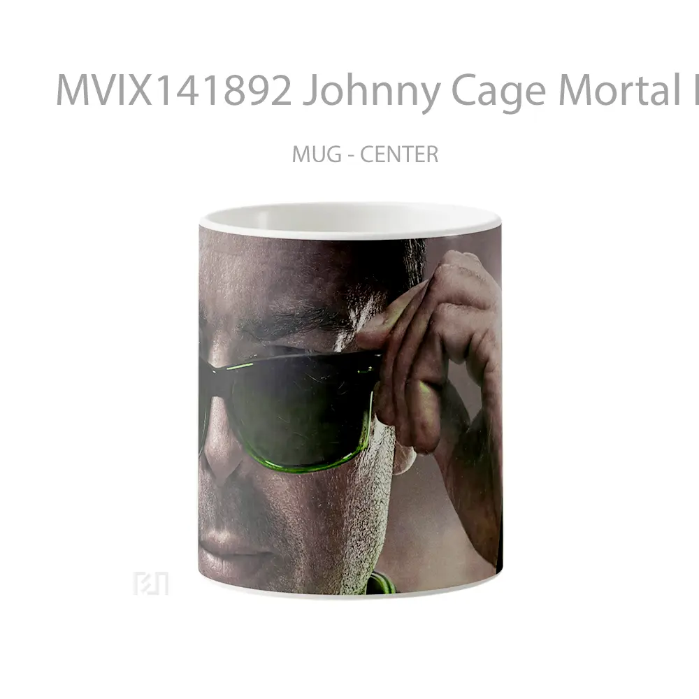 Mug Johnny Cage Mortal Kombat 2 Poster Gelas Keramik Unik