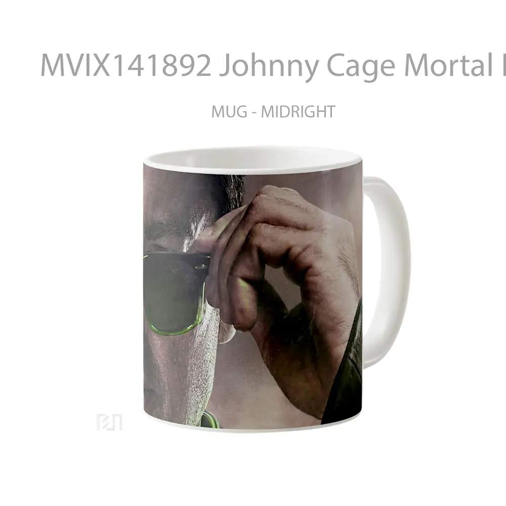 Mug Johnny Cage Mortal Kombat 2 Poster Gelas Keramik Unik - All-side / Desain