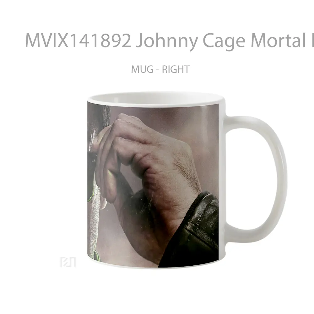 Mug Johnny Cage Mortal Kombat 2 Poster Gelas Keramik Unik - All-side / Desain