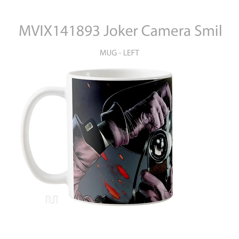 Mug Joker Camera Smil Gelas Keramik Unik - All-side / Desain