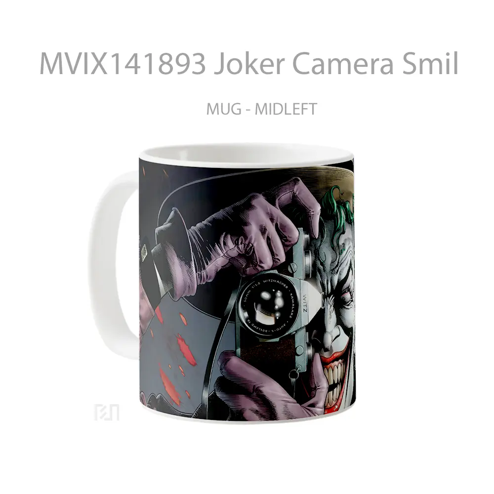 Mug Joker Camera Smil Gelas Keramik Unik - All-side / Desain