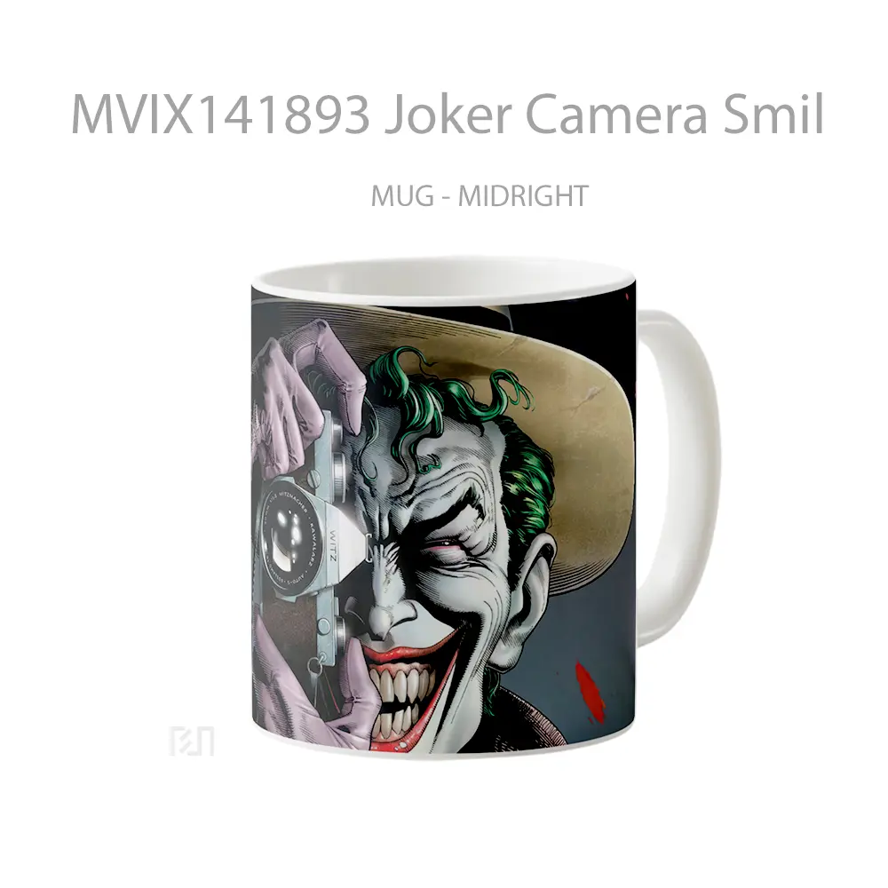 Mug Joker Camera Smil Gelas Keramik Unik - All-side / Desain