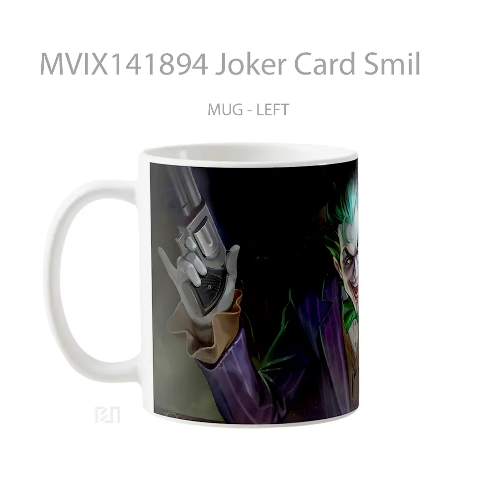 Mug Joker Card Smil Gelas Keramik Unik - All-side / Desain