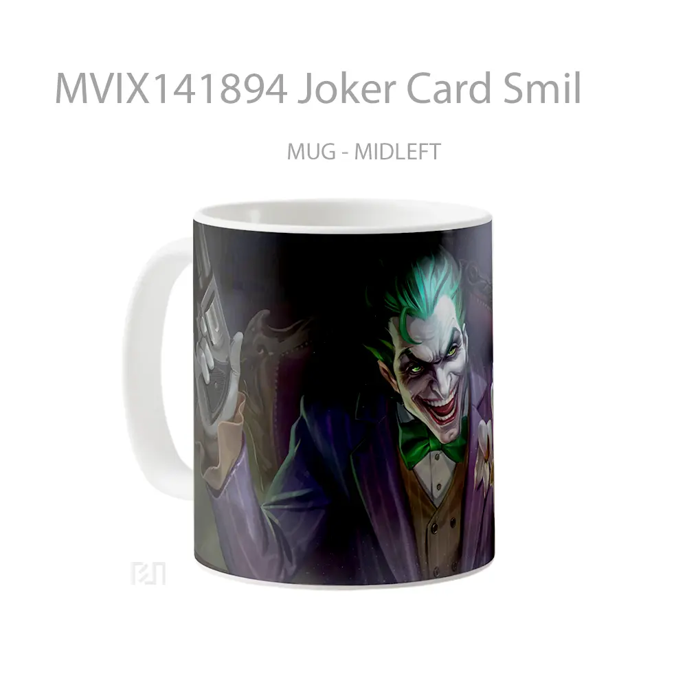 Mug Joker Card Smil Gelas Keramik Unik - All-side / Desain
