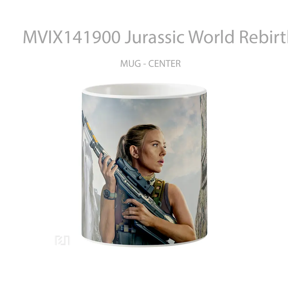 Mug Jurassic World Rebirth T Rex Scarlett Johansson Gelas Keramik Unik
