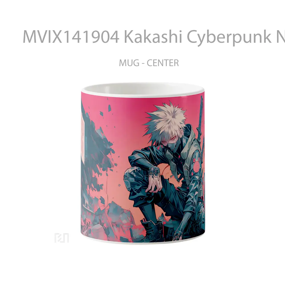 Mug Kakashi Cyberpunk Ninja Gelas Keramik Unik