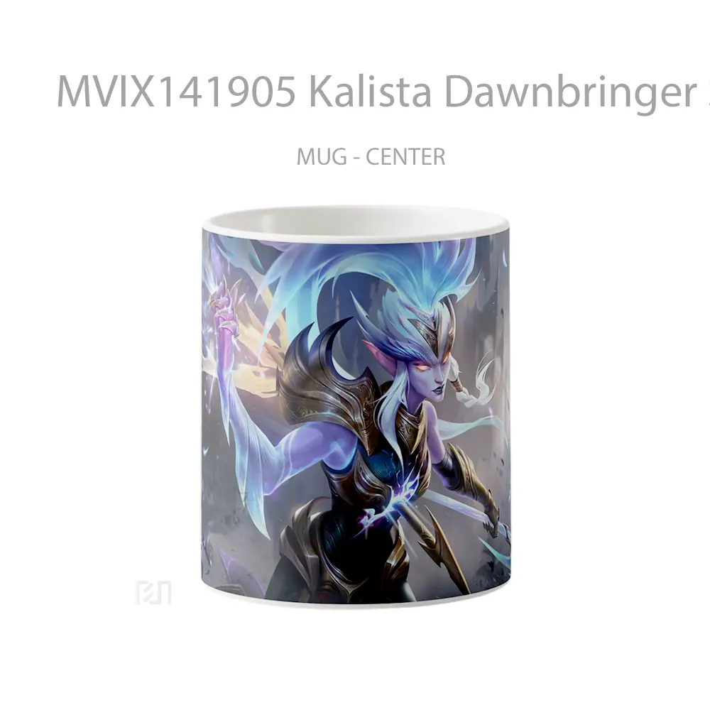 Mug Kalista Dawnbringer Skin Lol Splash Art Cangkir Gamer