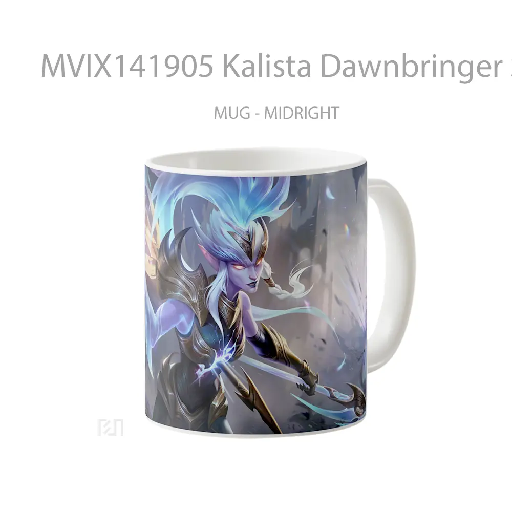 Mug Kalista Dawnbringer Skin Lol Splash Art Cangkir Gamer - All-side / Desain