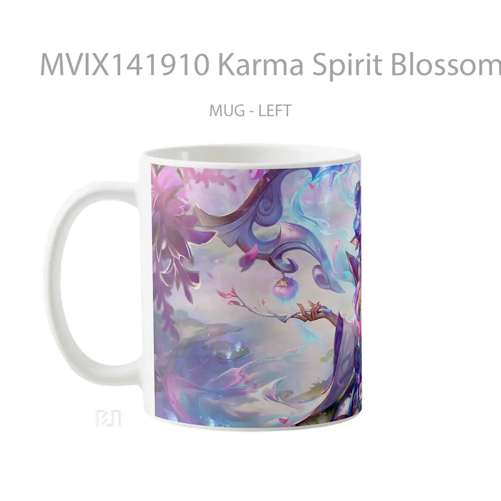 Mug Karma Spirit Blossom Skin Lol Splash Art Cangkir Gamer - All-side / Desain