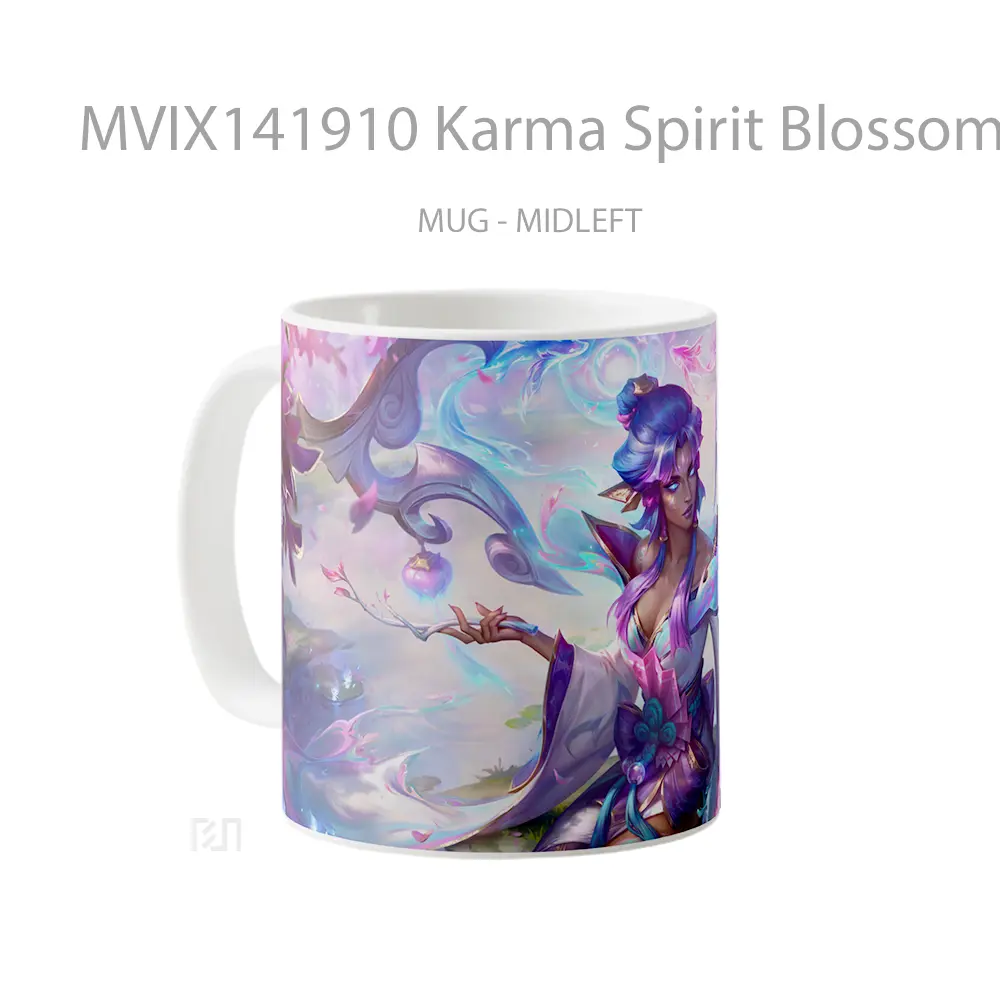 Mug Karma Spirit Blossom Skin Lol Splash Art Cangkir Gamer - All-side / Desain