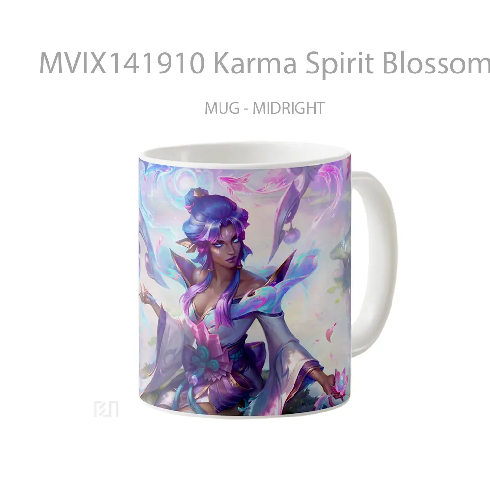 Mug Karma Spirit Blossom Skin Lol Splash Art Cangkir Gamer - All-side / Desain
