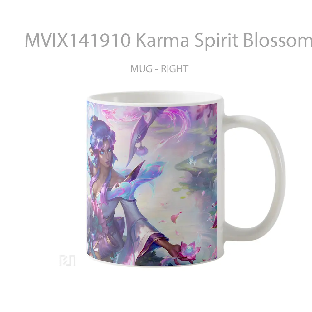Mug Karma Spirit Blossom Skin Lol Splash Art Cangkir Gamer - All-side / Desain