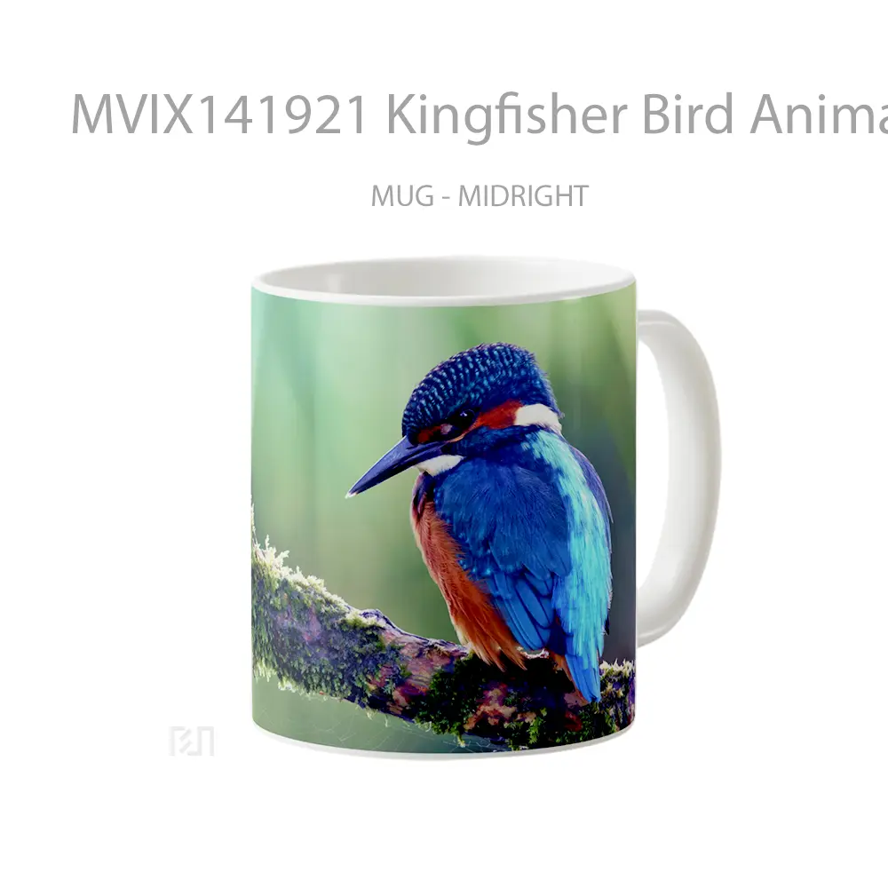 Mug Kingfisher Bird Animal Gelas Hewan Lucu - All-side / Desain