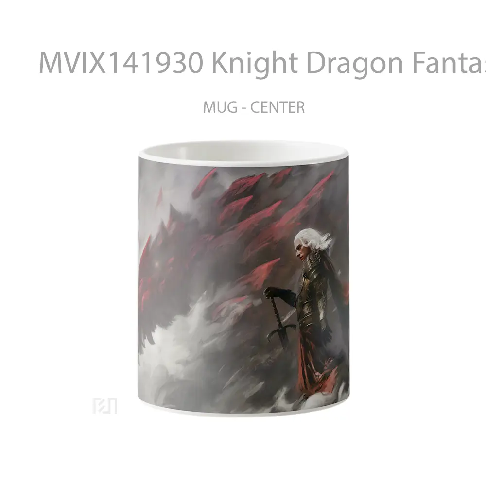 Mug Knight Dragon Fantasy Gelas Keramik Unik