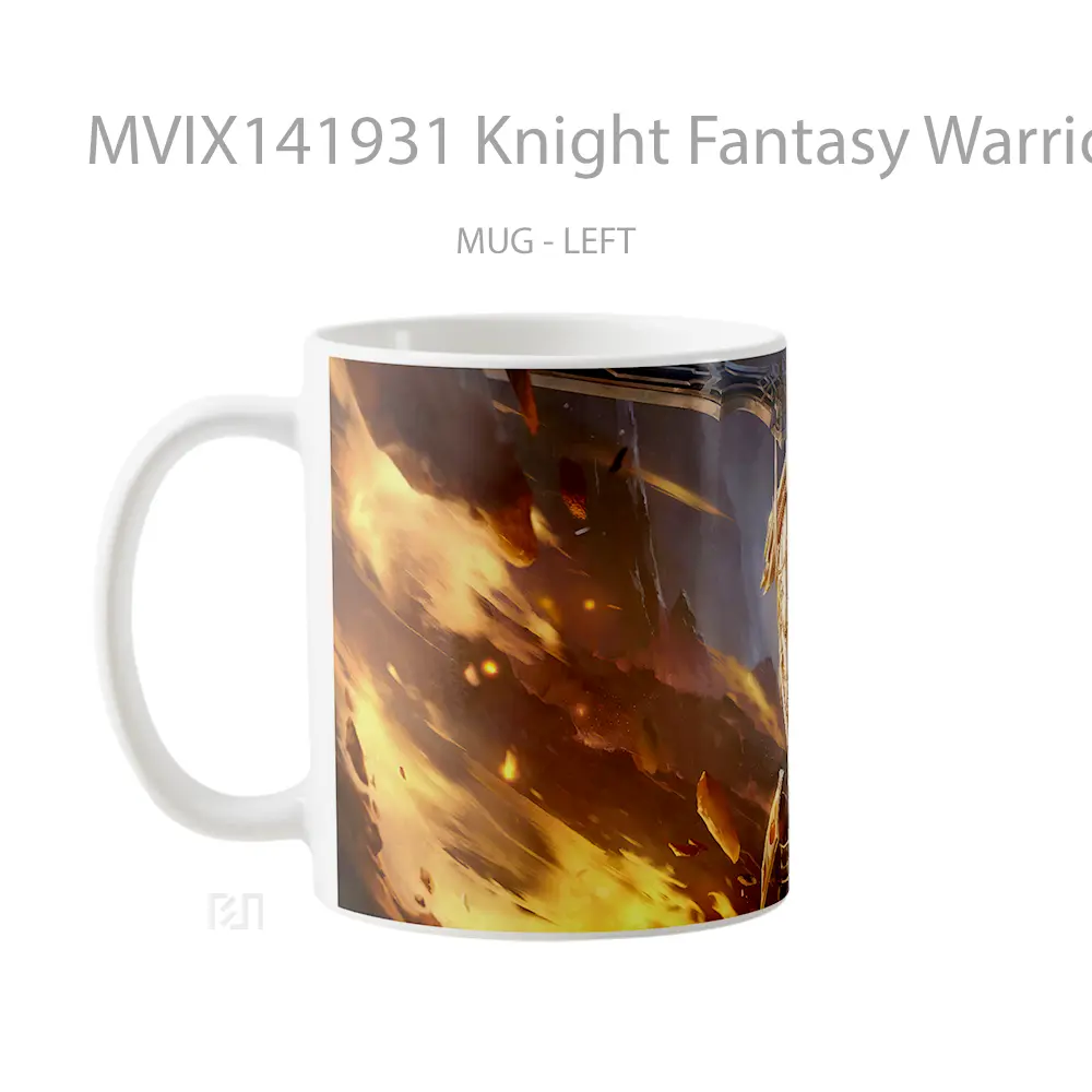 Mug Knight Fantasy Warrior Game Talion Gelas Hewan Lucu - All-side / Desain