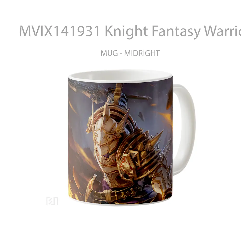 Mug Knight Fantasy Warrior Game Talion Gelas Hewan Lucu - All-side / Desain