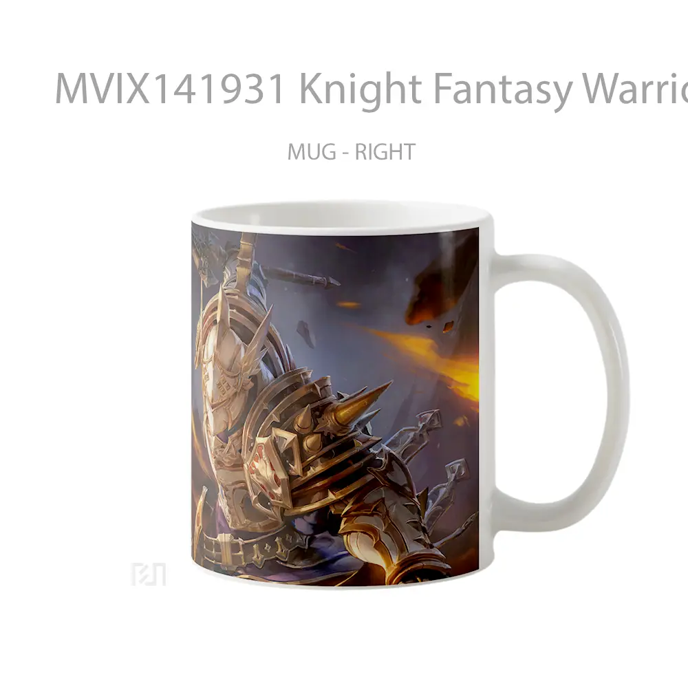 Mug Knight Fantasy Warrior Game Talion Gelas Hewan Lucu - All-side / Desain
