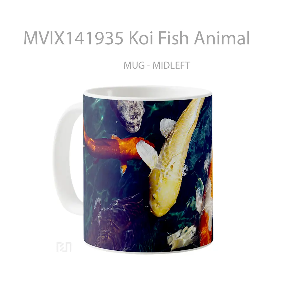 Mug Koi Fish Animal Gelas Hewan Lucu - All-side / Desain