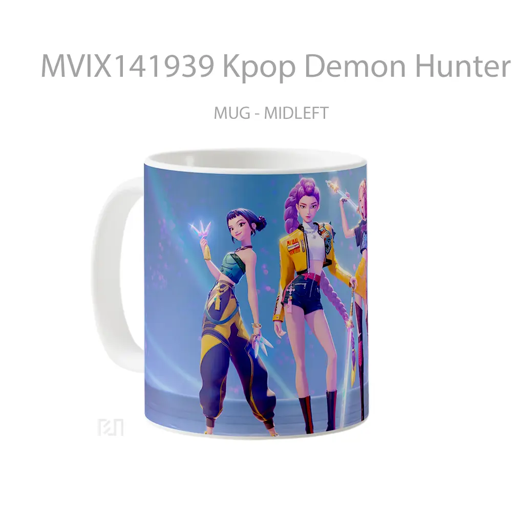 Mug Kpop Demon Hunters Rumi Rumi Zoey Mira Gelas Keramik Unik - All-side / Desain