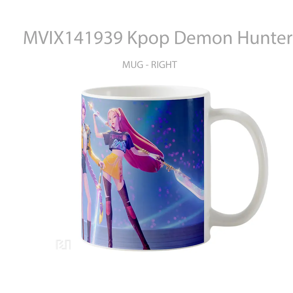 Mug Kpop Demon Hunters Rumi Rumi Zoey Mira Gelas Keramik Unik - All-side / Desain