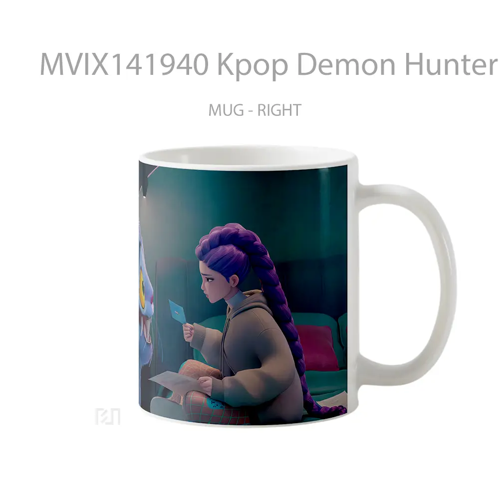 Mug Kpop Demon Hunters Rumi Tiger Crow Gelas Hewan Lucu - All-side / Desain